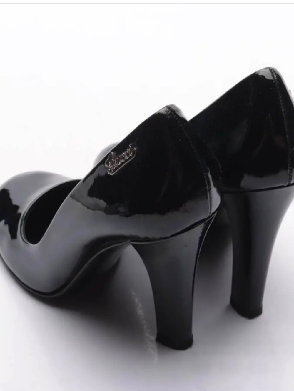 Gucci Black Patent High Heel Pumps